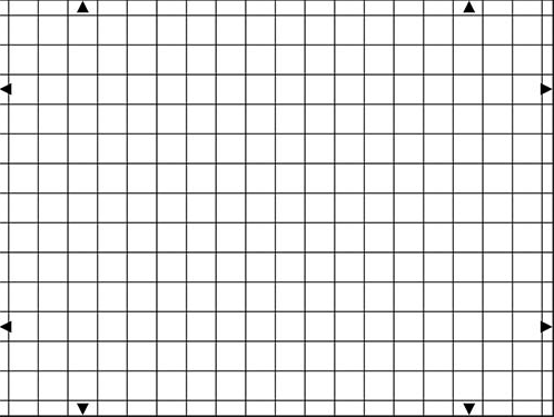 Grid distortion test chart