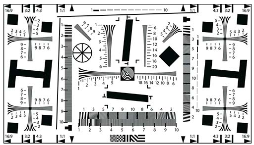 ISO 12233 resolution test chart